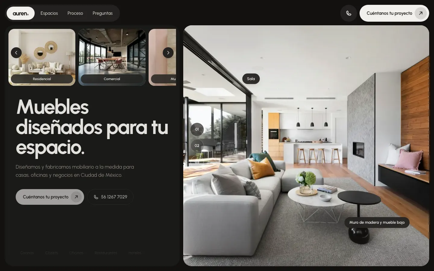 Ejemplo de sitio web hecho por Kreant